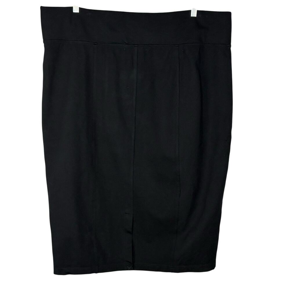 NWOT Melissa McCarthy 7 Seven Midi Pencil Skirt Ponte Knit Stretch Black Size 3X